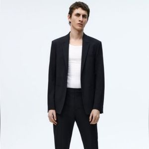 Zara Man Black  Slim Suit jacket set ,retro unisex
